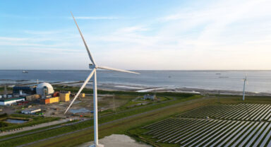 Factory with windmill