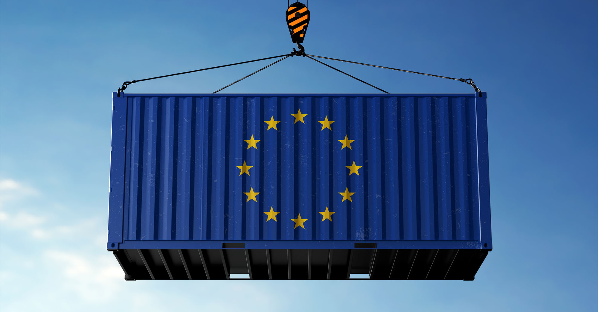 EU flagged container