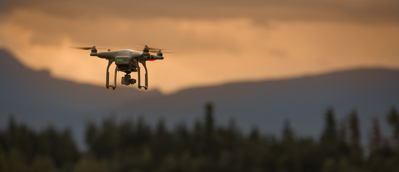 Drone flying for security