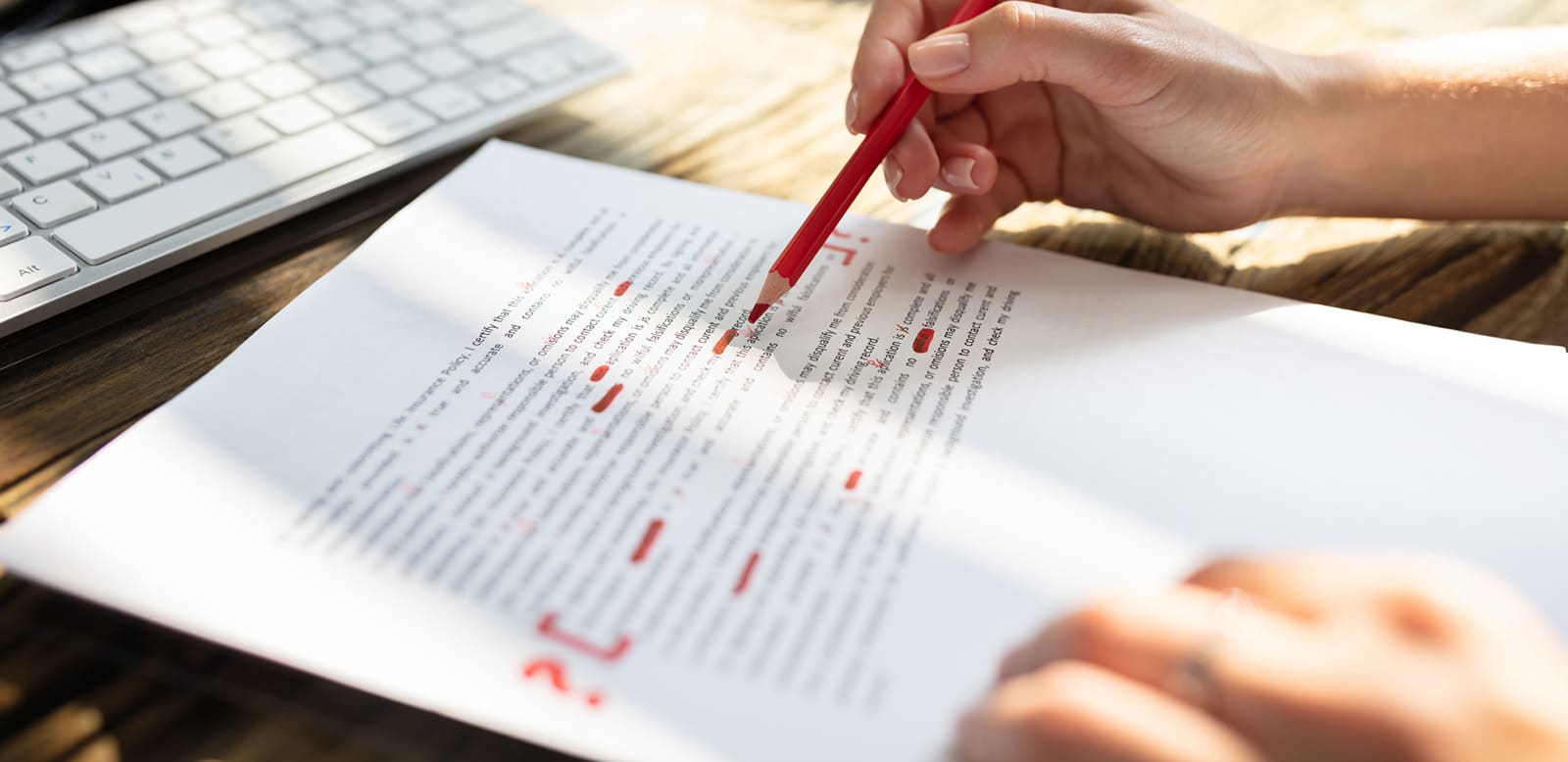 Paperwork controlling and marking red